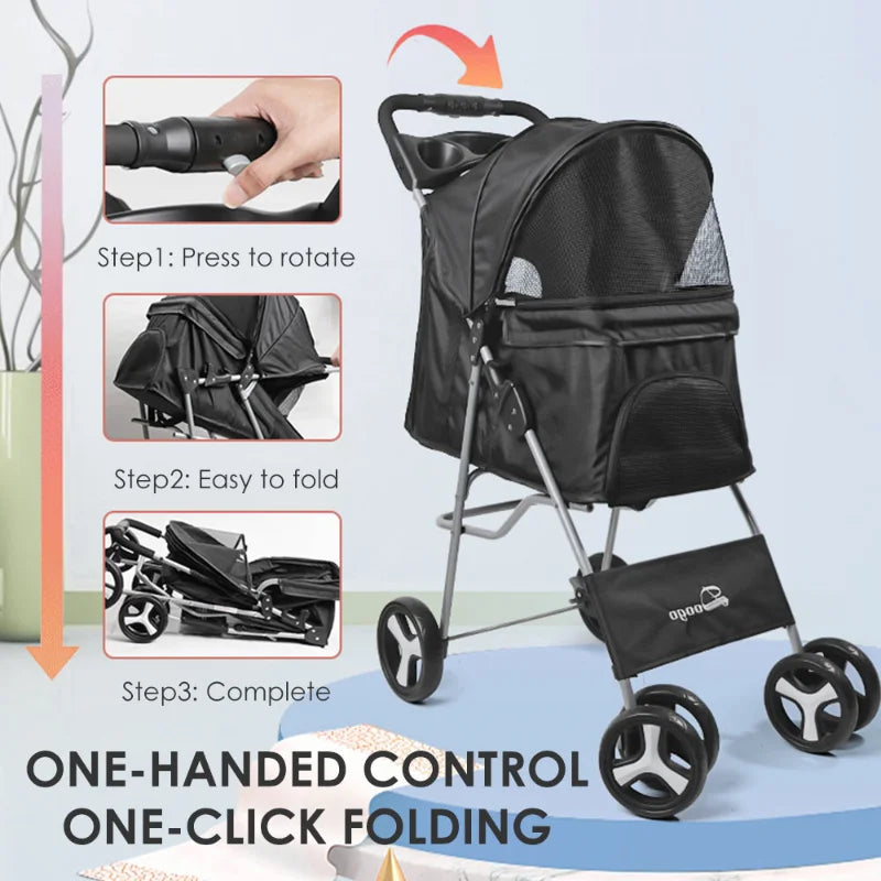 Pet Stroller Carrier for Dogs Detachable