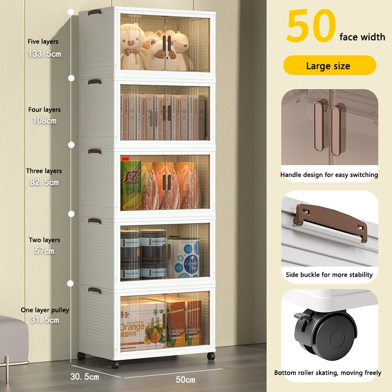 Foldable Portable Plastic Wardrobe Organizer
