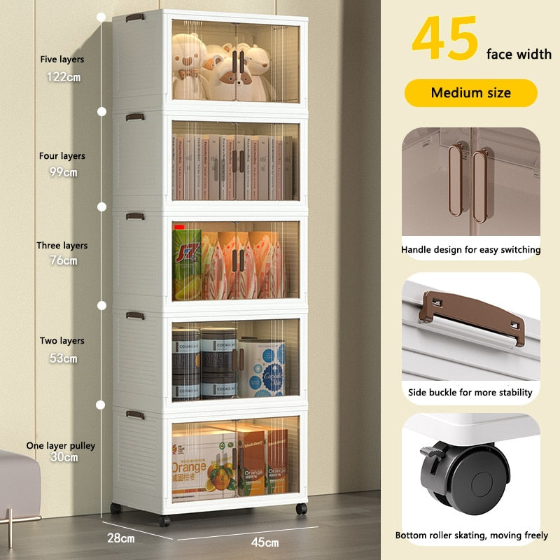 Foldable Portable Plastic Wardrobe Organizer