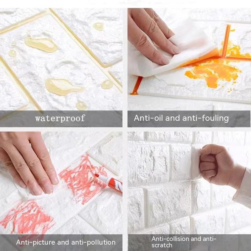 DIY 3D Wall Sticker Wallpaper Roll Self Adhesive