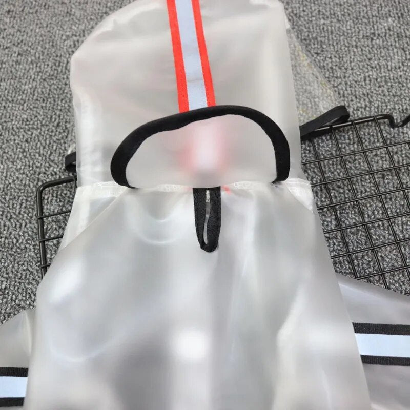 Hooded Transparent Waterproof Windproof Doggy Coat