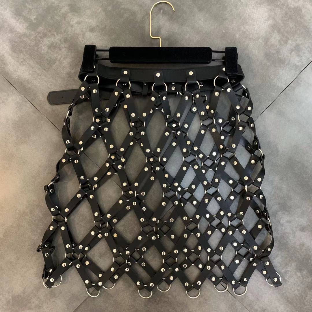 women sexy leather skirt - 1