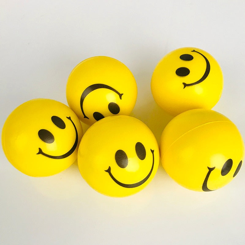 Smile face foam ball squeeze stress ball relief toy hand wrist exercise balls - 14