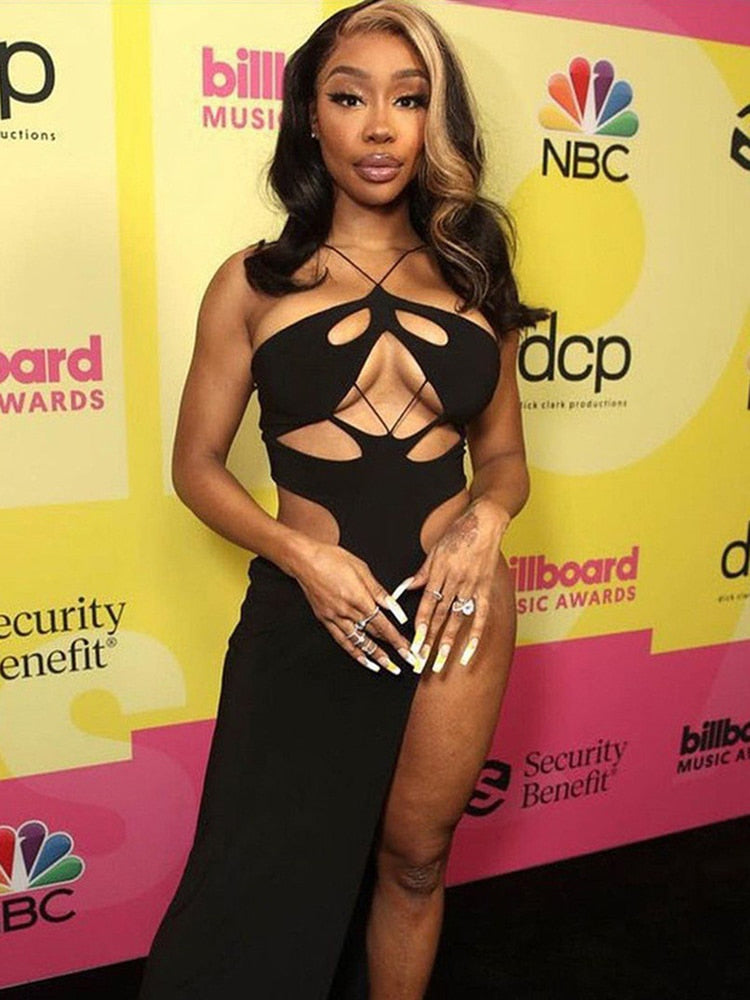 high waist split long dress - 6