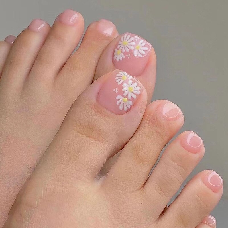 Stylish 24pcs Press on Toe Nails