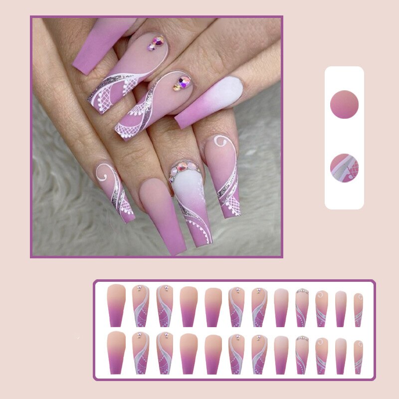 Stylish 24pcs Press on Nails