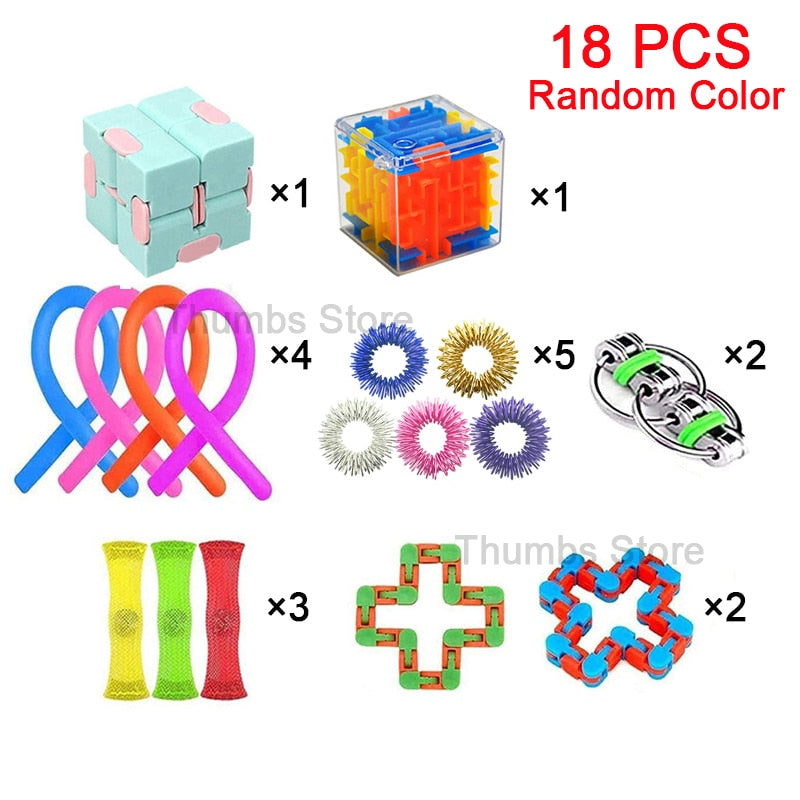 children fingertip sensory toys anti stress adults fidgets toys autism adhd anxiety relieve stress relief squeeze toy kids gifts - 16