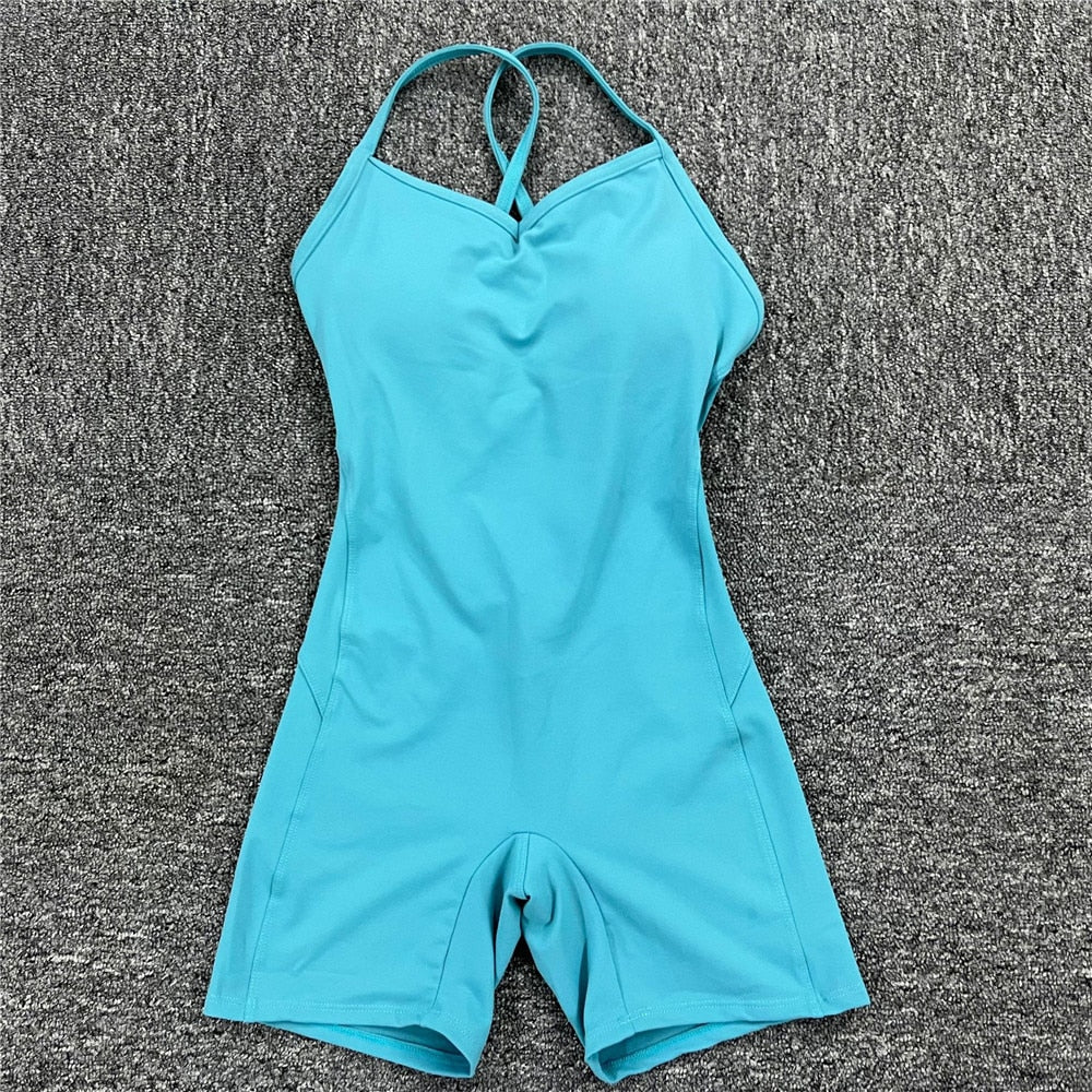 Fitness Bodysuit Backless One Piece