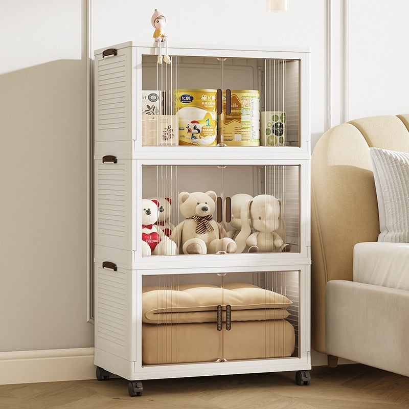 Foldable Portable Plastic Wardrobe Organizer