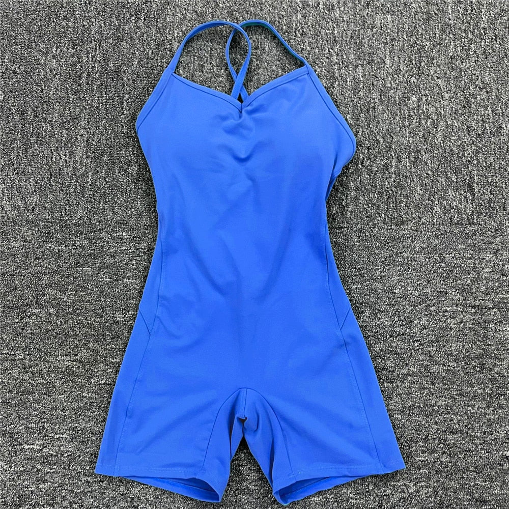Fitness Bodysuit Backless One Piece