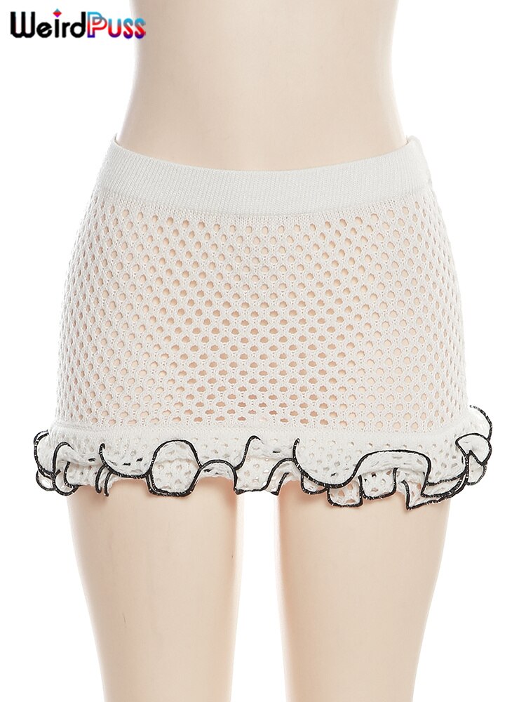 Ruffles Hem Skirt Women