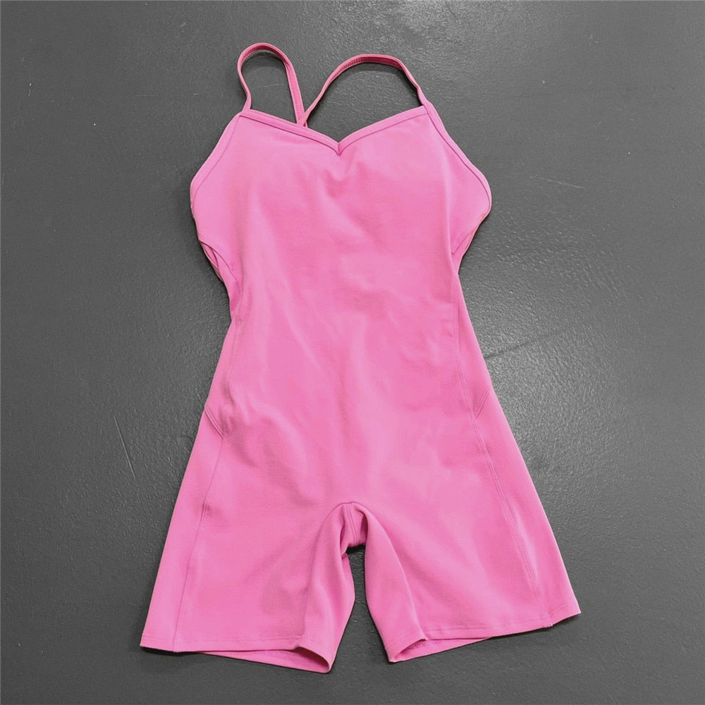 Fitness Bodysuit Backless One Piece