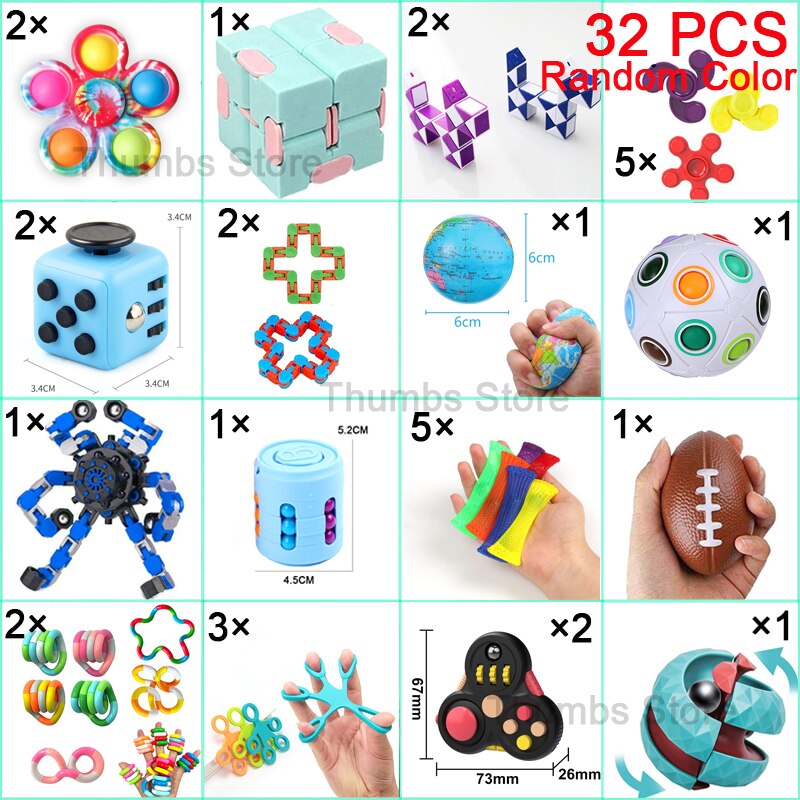 children fingertip sensory toys anti stress adults fidgets toys autism adhd anxiety relieve stress relief squeeze toy kids gifts - 14