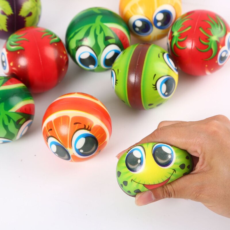 Smile face foam ball squeeze stress ball relief toy hand wrist exercise balls - 8