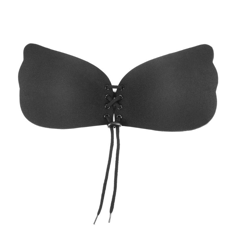 Sticky Silicone Invisible Bra Push Up Drawstring Adhesive Strapless Solid Bras Backless Front Closure Sexy Women Underwear