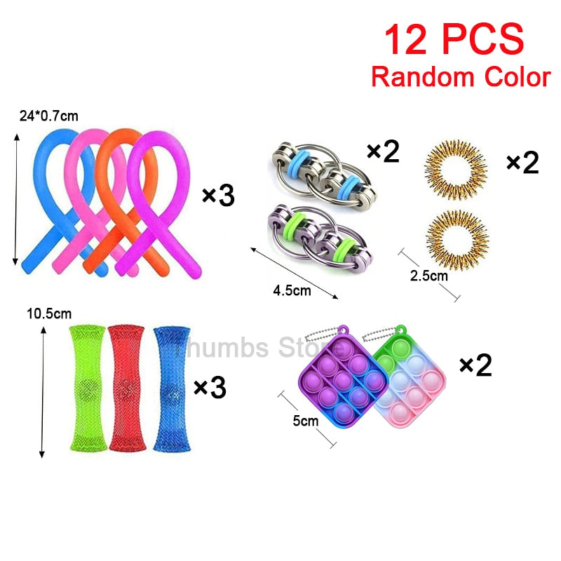 children fingertip sensory toys anti stress adults fidgets toys autism adhd anxiety relieve stress relief squeeze toy kids gifts - 22