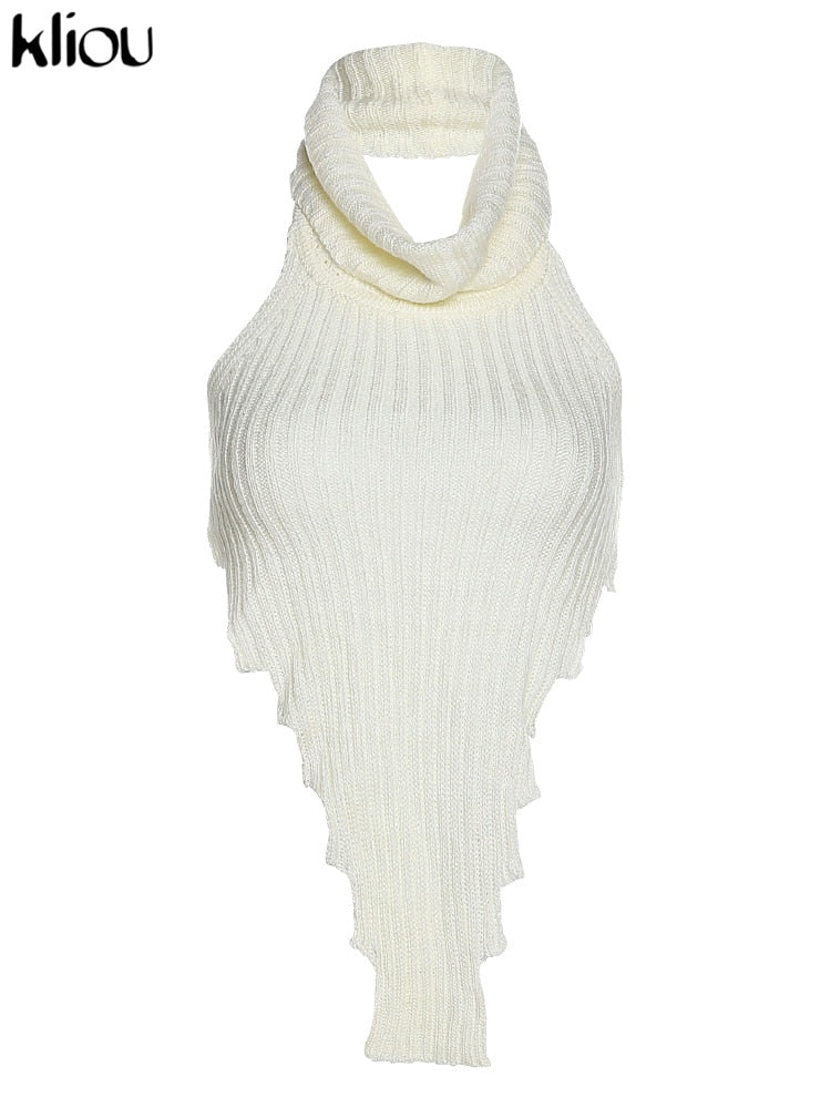 Turtleneck Knitted Vest For Women