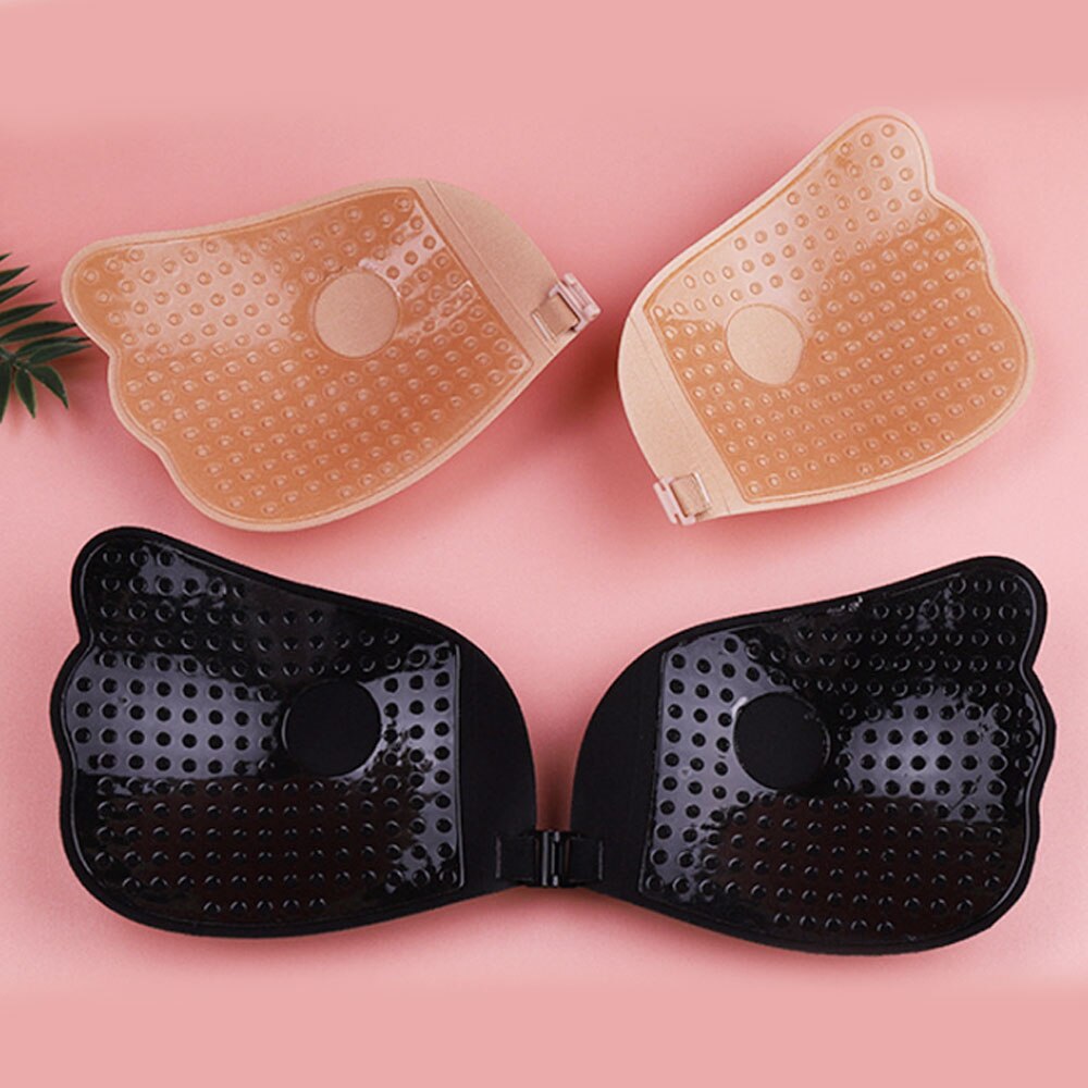 Sticky Silicone Invisible Bra Push Up Drawstring Adhesive Strapless Solid Bras Backless Front Closure Sexy Women Underwear