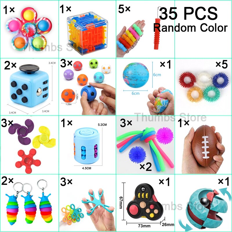 children fingertip sensory toys anti stress adults fidgets toys autism adhd anxiety relieve stress relief squeeze toy kids gifts - 17