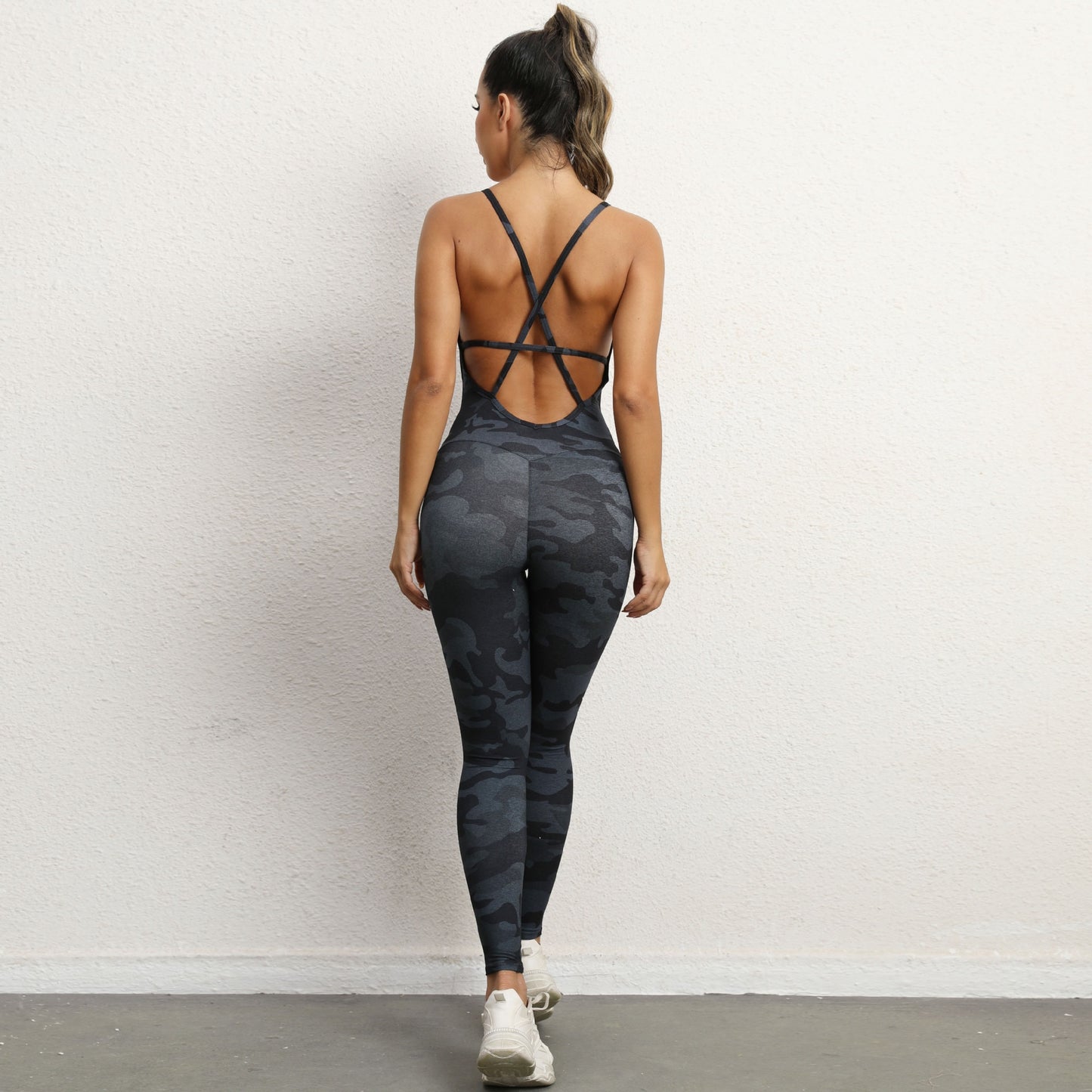 Fitness Bodysuit Backless One Piece