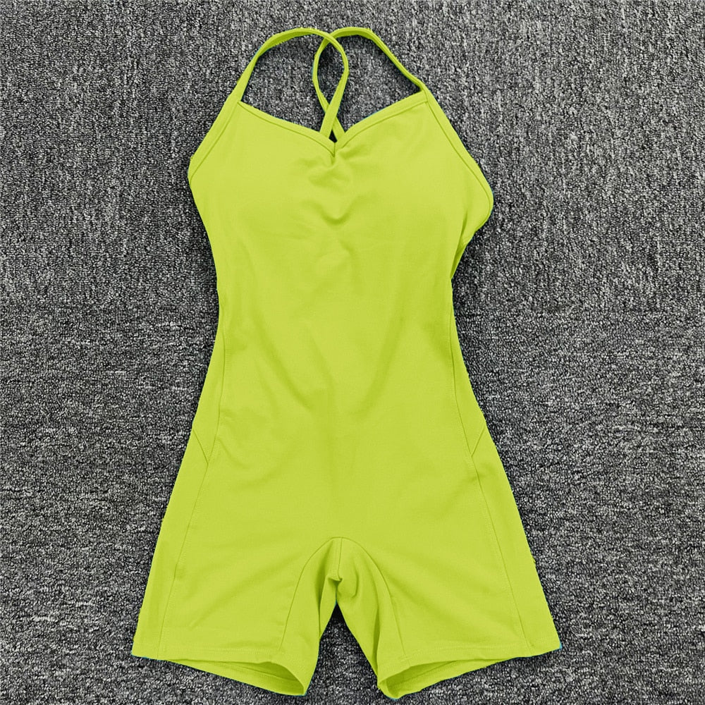 Fitness Bodysuit Backless One Piece