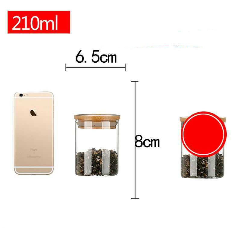 Glass Storage Jar With Bamboo Cover