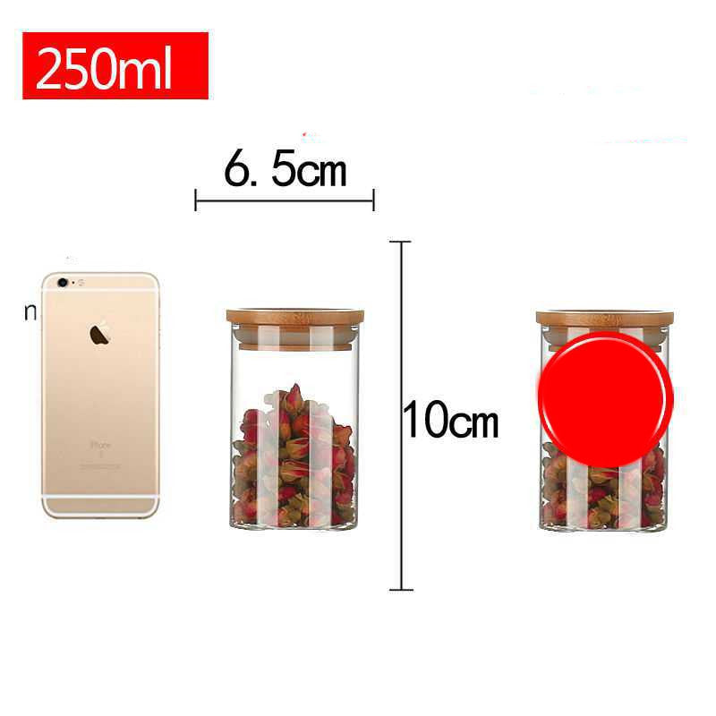 Glass Storage Jar With Bamboo Cover