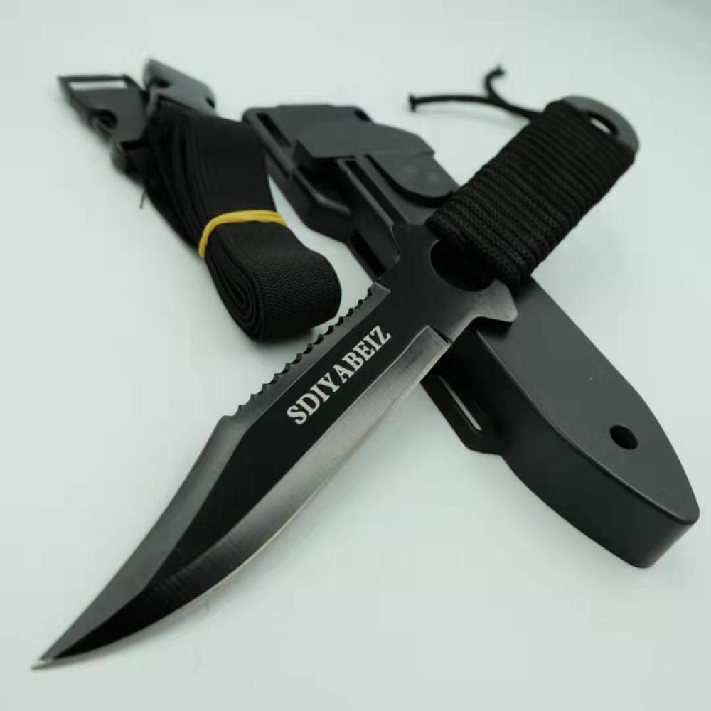 Black Titanium Camping Survival Knife