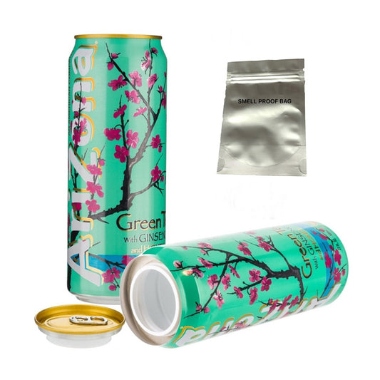 Green tea stash can