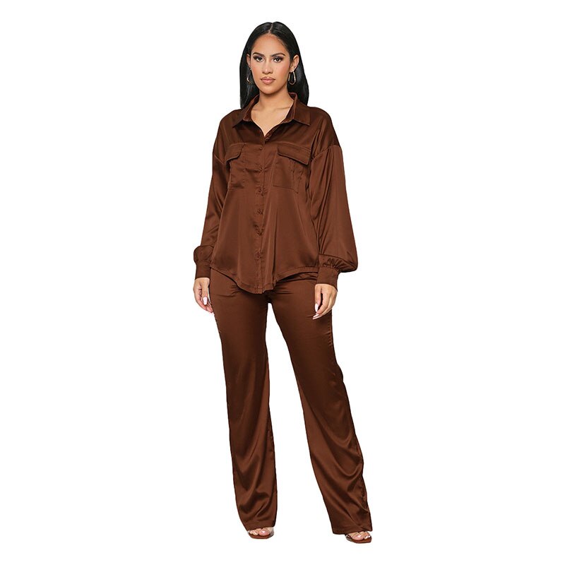 Elegant Satin Women Matching Sets "I mean business "