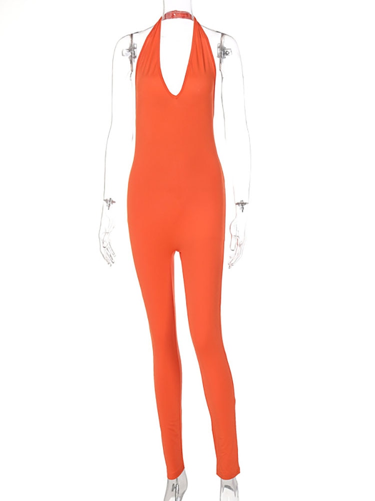 Women Backless Jumpsuit