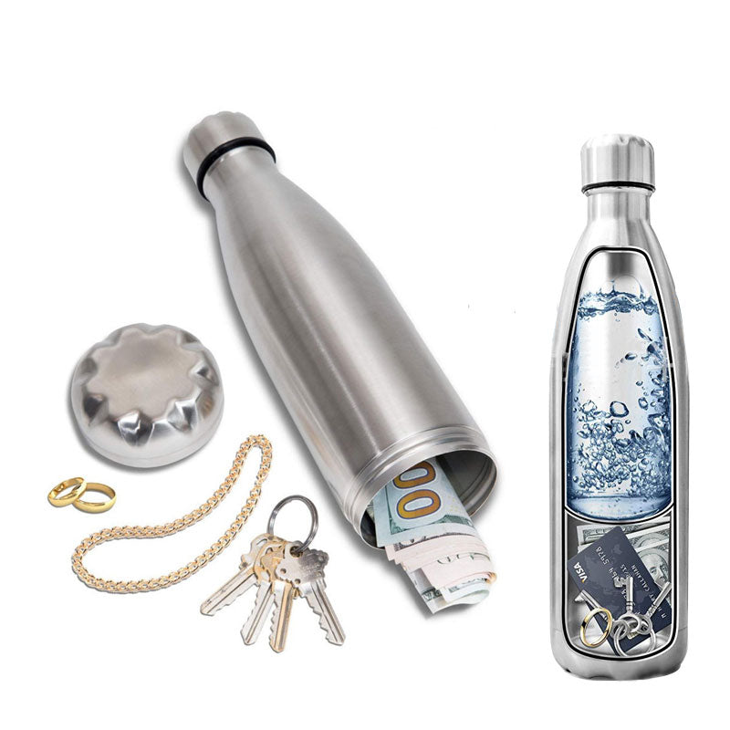 secret money box water bottle - 0
