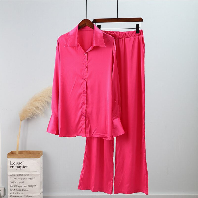 Elegant Satin Women Matching Sets "I mean business "