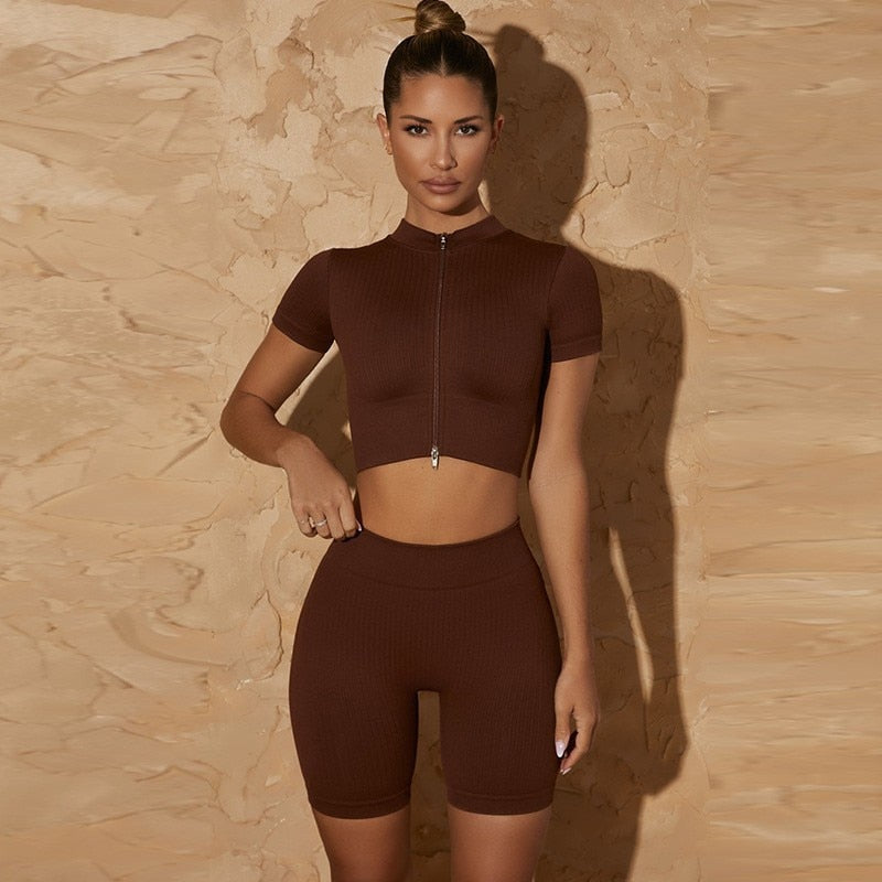 women seamless fitness set - 34