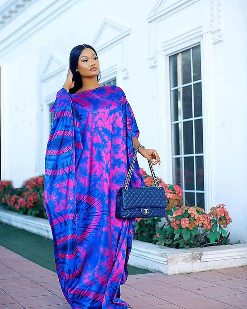 Purple Orange African Dresses