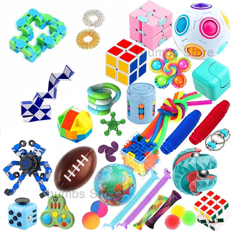 children fingertip sensory toys anti stress adults fidgets toys autism adhd anxiety relieve stress relief squeeze toy kids gifts - 0