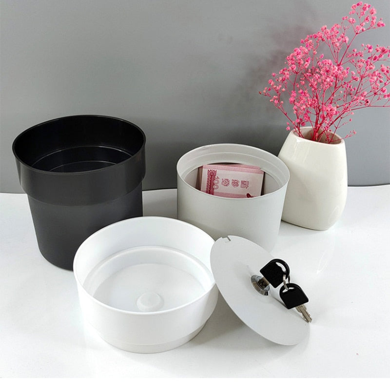 Hidden Safe Flower Pot Money Storage Box